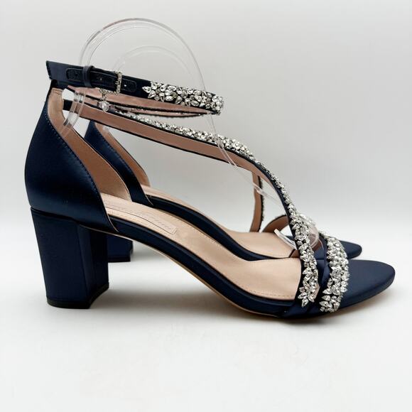 Pnina Tornai for Naturalizer Women Ahava Heels US 12 M Blue Crystal Open Toe NIB - Picture 3 of 12